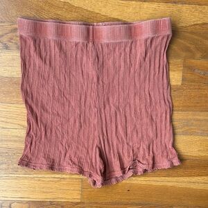Rudy Jude - pointelle bike shorts - size m - rust